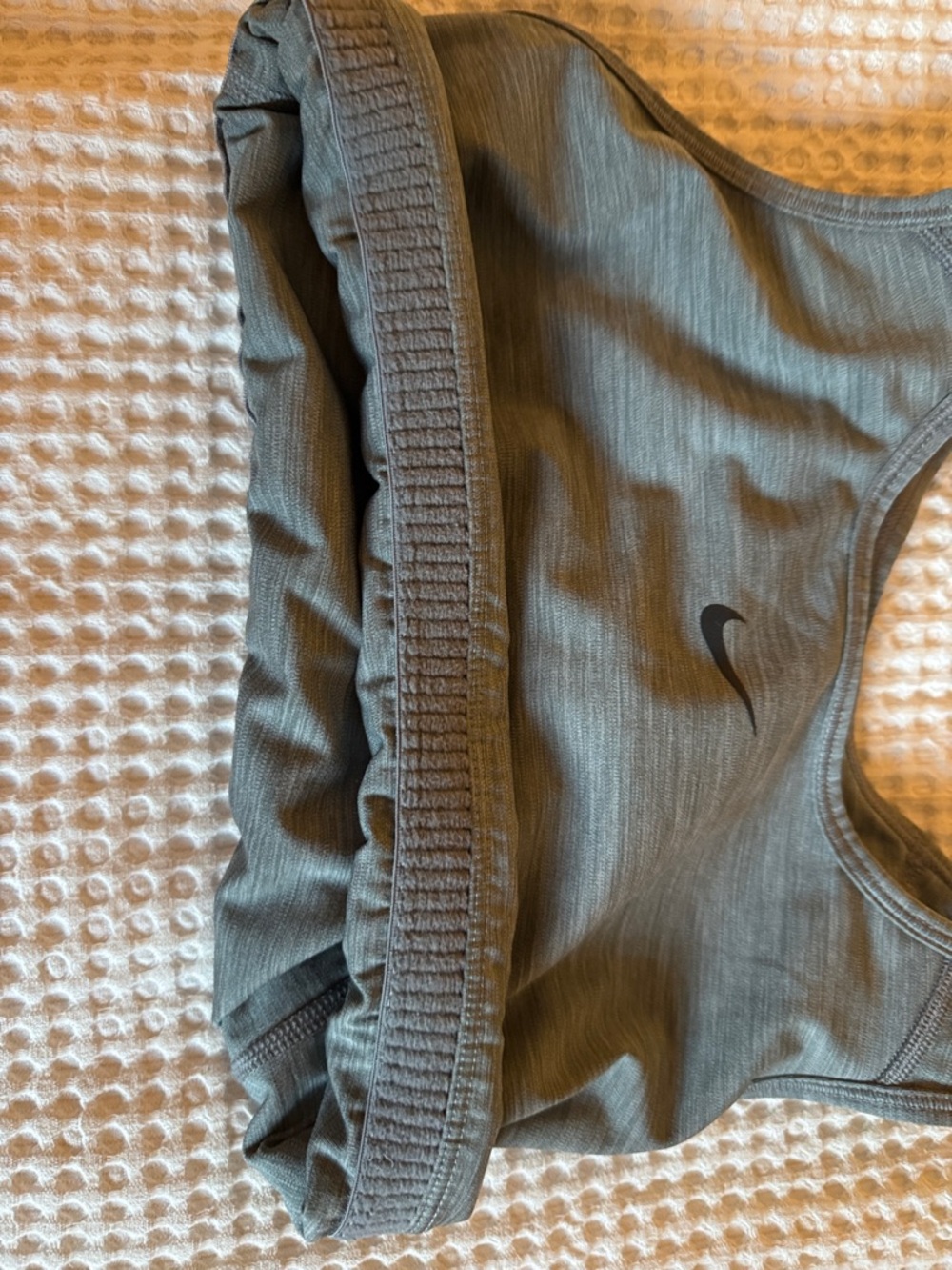 Nike Gray Racerback Medium-Support Sports Bra - Picture 2 of 4